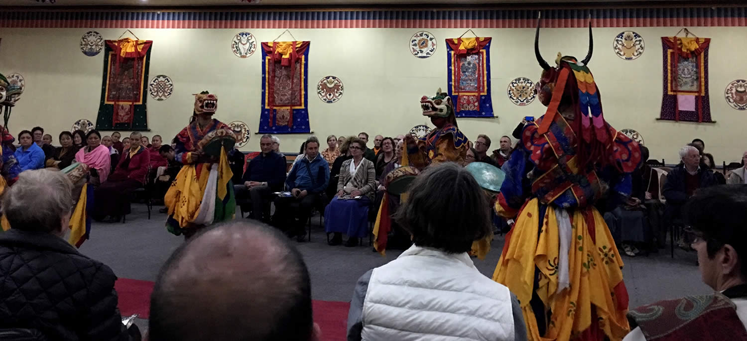In the evening, the group is treated to a delightful performance by professional dancers and musicians of Bhutan.