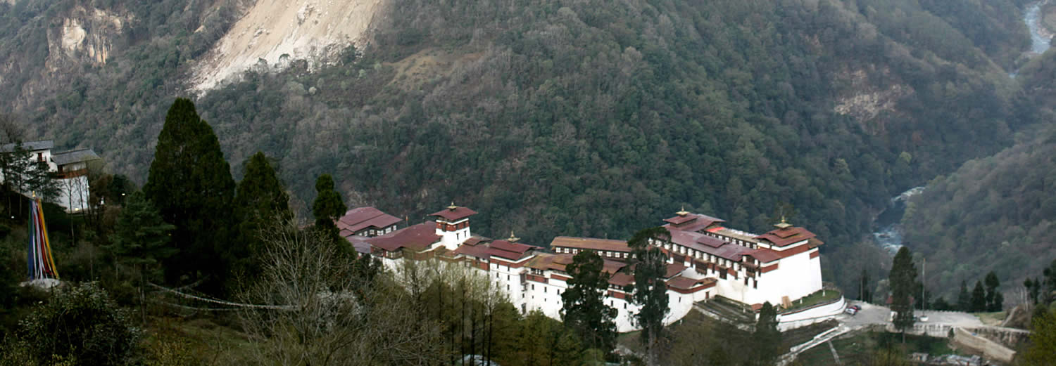 Trongza Dzong, Bhutan's oldest fortress, built in 1543.