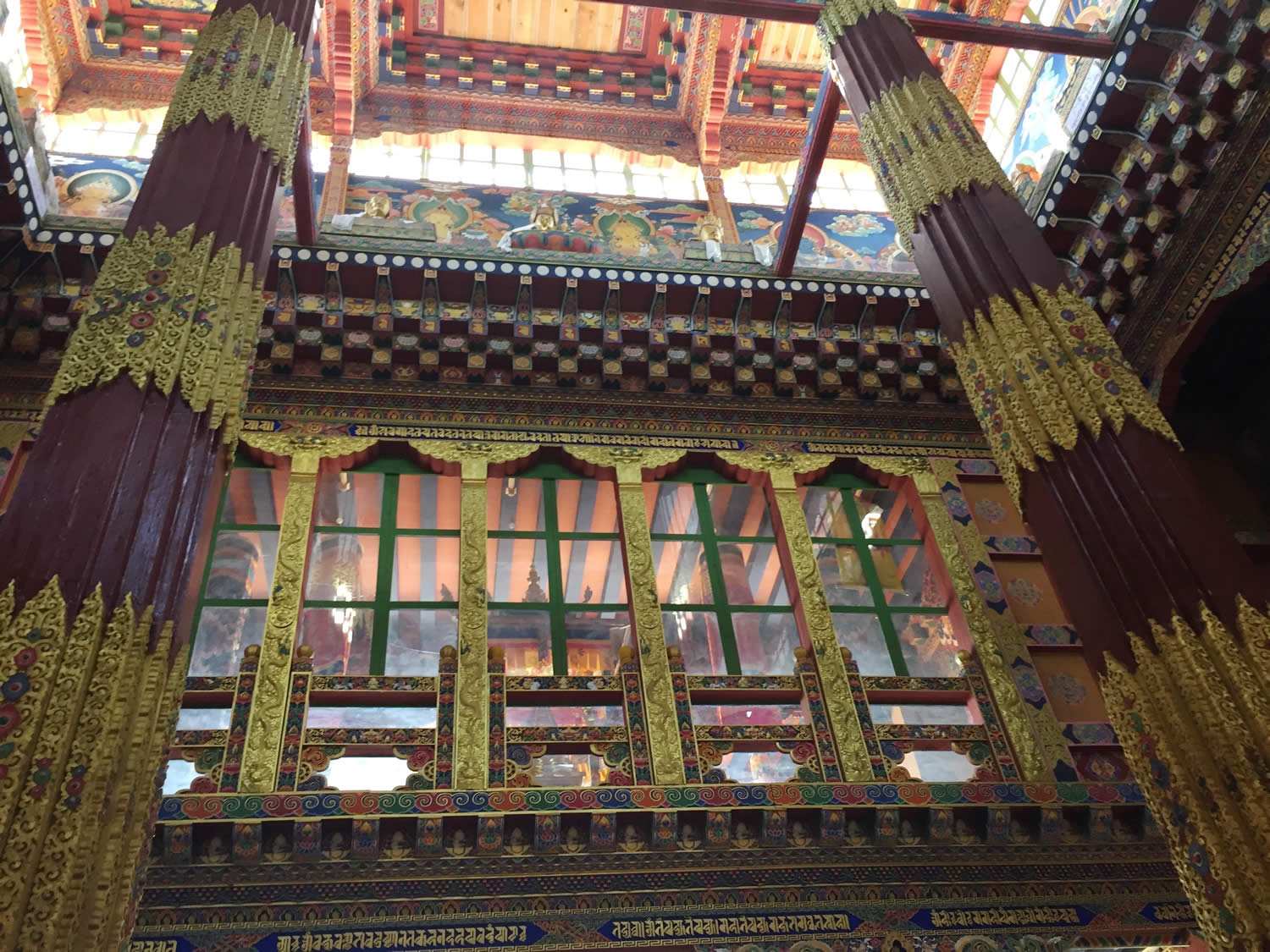 View of interior of new Konchogsum Lhakhang.