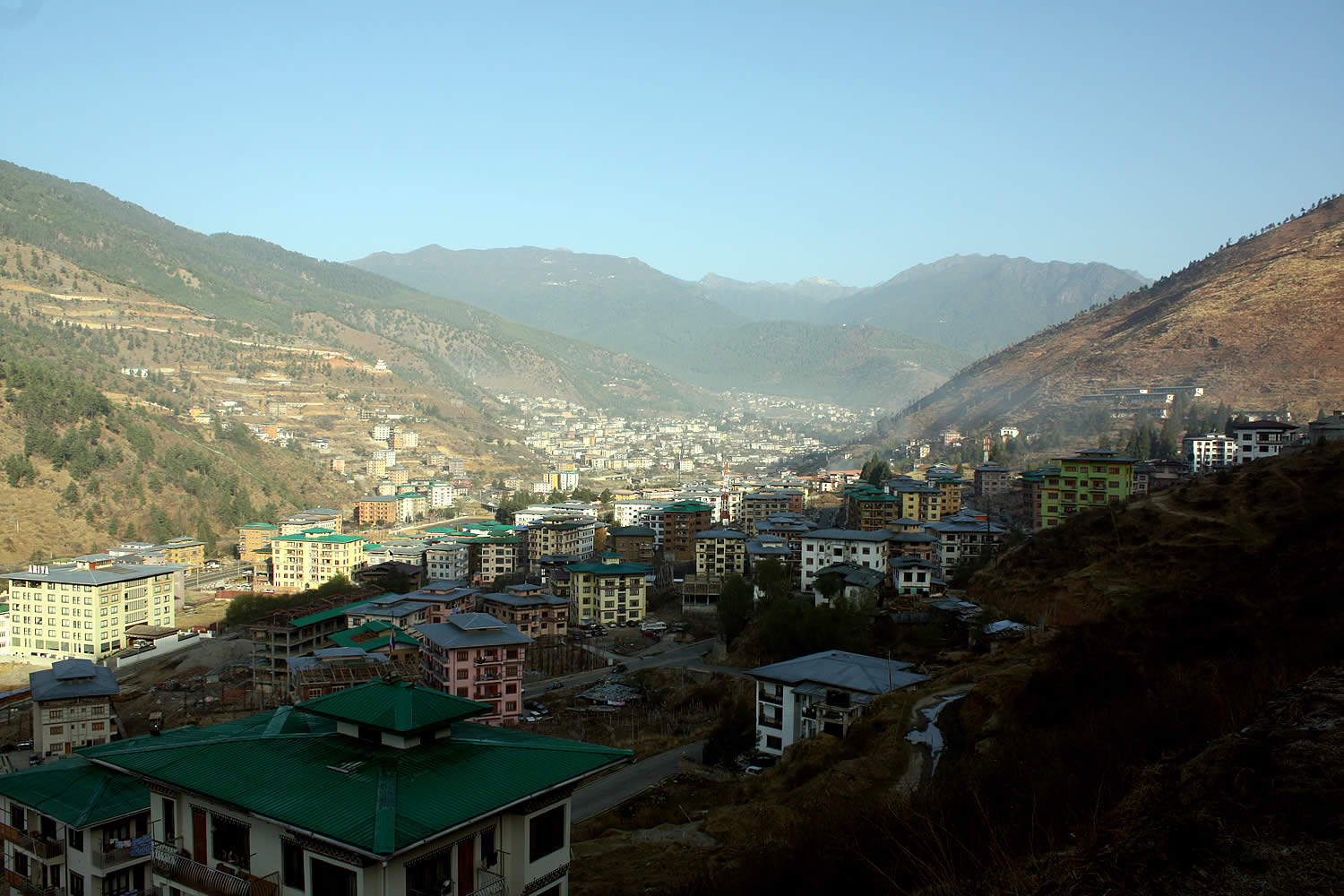 View of Thimphu from Kuensel Phodrang.