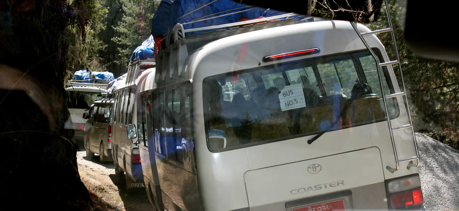 View of bus caravan.