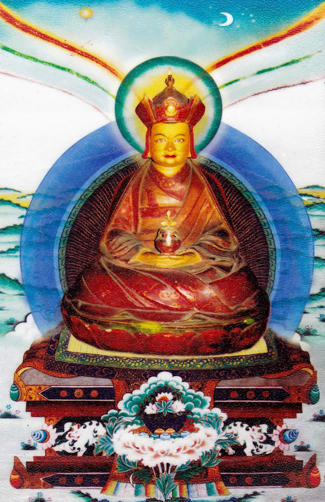 Tertön Pema Lingpa—image from Konchogsum Lhakhang.